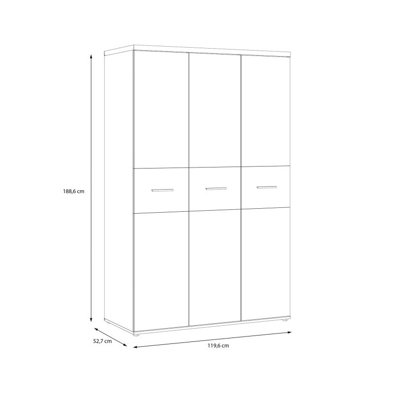 Szafa otwierana Winnie WNS831 120 cm do garderoby