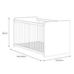 Łóżeczko 70×140 cm Winnie  z wkładem pod materac
