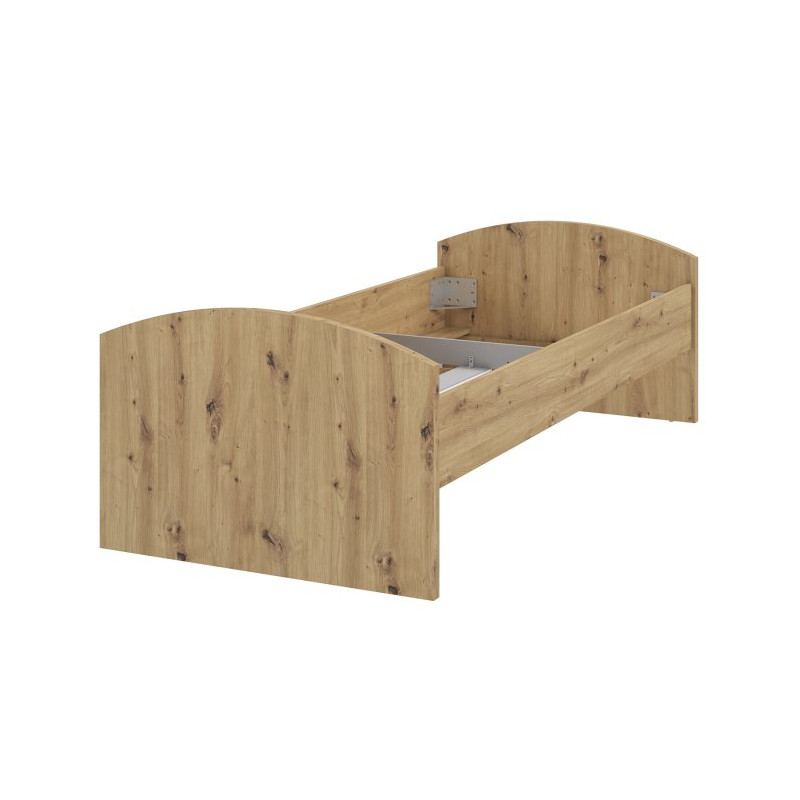 Łóżko młodzieżowe Winnie 90×200 cm | dąb artisan/biały