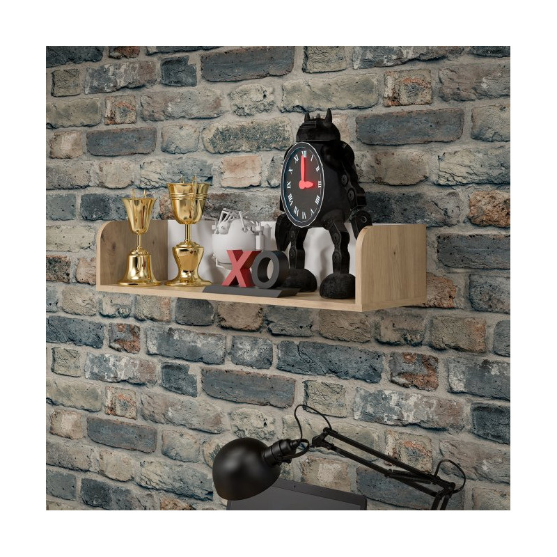 Półka wisząca 80 cm Winnie EMLB08 – dąb artisan/biały