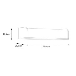 Półka wisząca 80 cm Winnie EMLB08 – dąb sonoma/biały