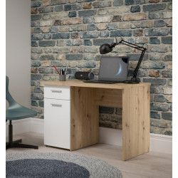 Biurko Winnie WNB935 140x80 cm – biały/dąb artisan