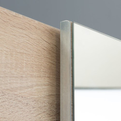 Szafa przesuwna z lustrem 170 cm dąb sonoma | kolekcja Kaikais