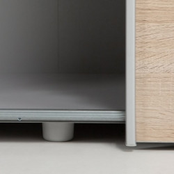 Szafa przesuwna z lustrem 170 cm dąb sonoma | kolekcja Kaikais