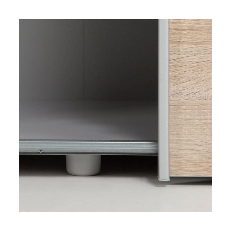 Szafa przesuwna z lustrem 170 cm dąb sonoma | kolekcja Kaikais