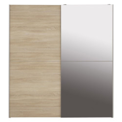Szafa przesuwna z lustrem 170 cm dąb sonoma | kolekcja Kaikais