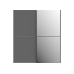 Grafitowa szafa przesuwna z lustrem 170 cm | kolekcja Kaikais