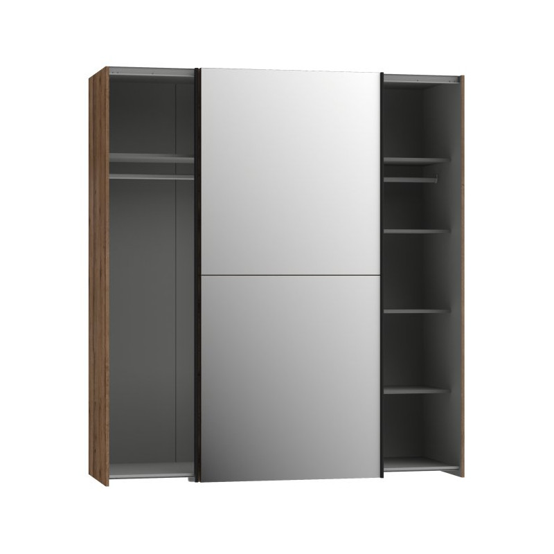 Szafa przesuwna z lustrem 170 cm dąb szlachetny | kolekcja Kaikais