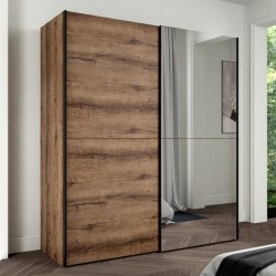 Szafa przesuwna z lustrem 170 cm dąb szlachetny | kolekcja Kaikais