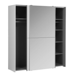 Biała szafa przesuwna z lustrem 170 cm | kolekcja Kaikais