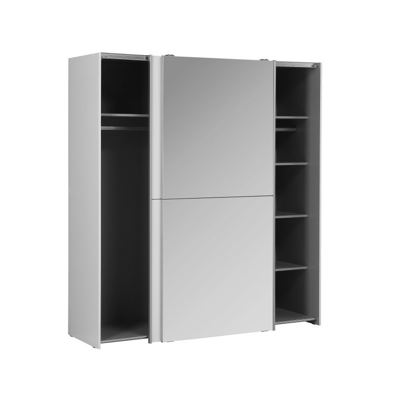 Biała szafa przesuwna z lustrem 170 cm | kolekcja Kaikais