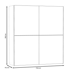 Biała szafa przesuwna z lustrem 170 cm | kolekcja Kaikais