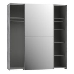Szafa przesuwna z lustrem 170 cm beton | kolekcja Kaikais