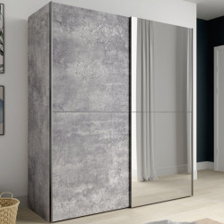 Szafa przesuwna z lustrem 170 cm beton | kolekcja Kaikais