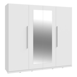 Biała szafa z lustrem Helen 230 cm do sypialni