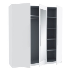 Biała szafa z lustrem Helen HLNS931 180 cm do sypialni