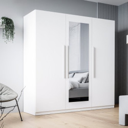 Biała szafa z lustrem Helen HLNS931 180 cm do sypialni