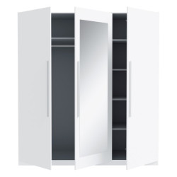 Biała szafa z lustrem Helen HLNS931 180 cm do sypialni