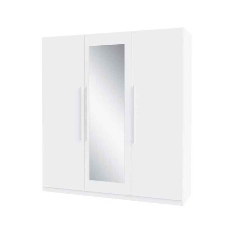 Biała szafa z lustrem Helen HLNS931 180 cm do sypialni