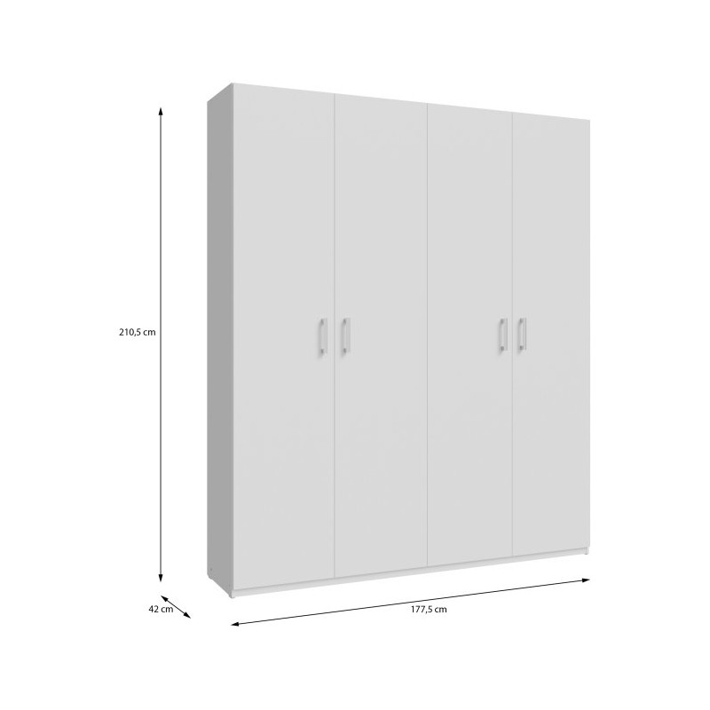 Szafa otwierana Home Nook 180 cm – biała elegancja do sypialni