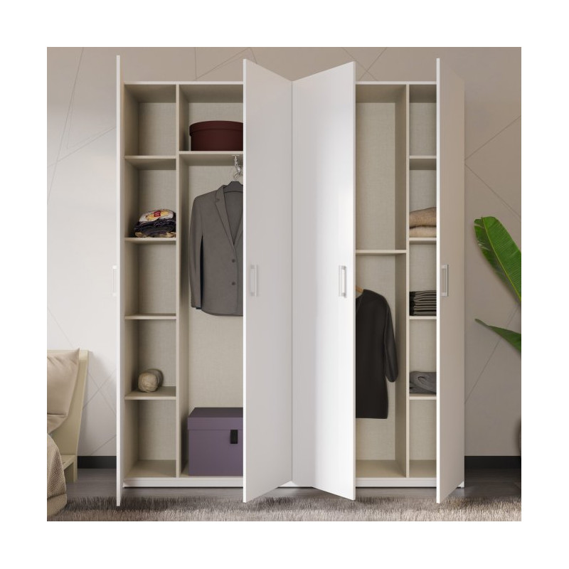 Szafa otwierana Home Nook 180 cm – biała elegancja do sypialni