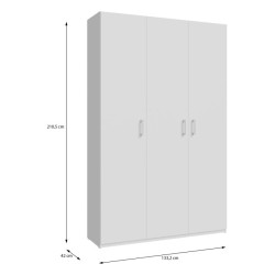 Szafa otwierana Home Nook 130 cm – biała elegancja do sypialni