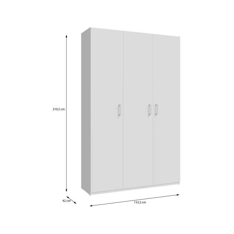 Szafa otwierana Home Nook 130 cm – biała elegancja do sypialni