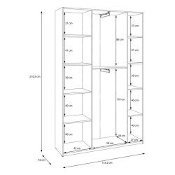 Szafa otwierana Home Nook 130 cm – biała elegancja do sypialni