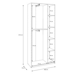 Szafa otwierana Home Nook 90 cm – biała elegancja do wnętrza