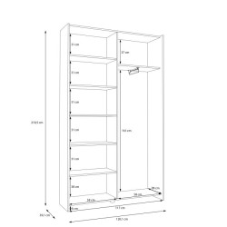 Szafa przesuwna Home Nook 120 cm do wnętrz kompaktowych