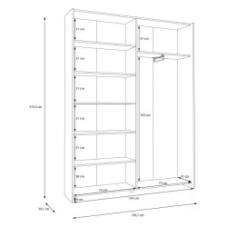 Szafa przesuwna Home Nook 150 cm do wnętrz kompaktowych
