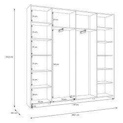 Szafa przesuwna Home Nook 200 cm do dużych wnętrz