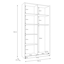 Szafa przesuwna Home Nook 100 cm do wnętrz kompaktowych