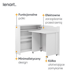 Biurko rozkładane WORK CONCEPT SLIM CW-02P Lenart