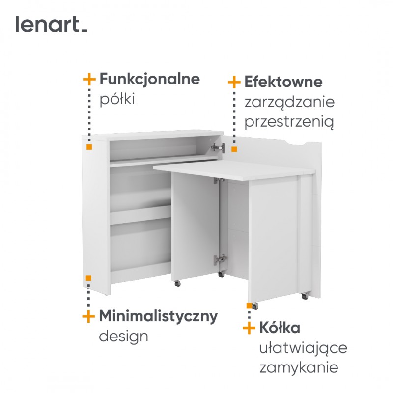 Biurko rozkładane WORK CONCEPT SLIM CW-02P Lenart