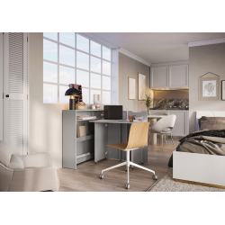 Biurko rozkładane WORK CONCEPT SLIM CW-02P BIAŁY POŁYSK Lenart