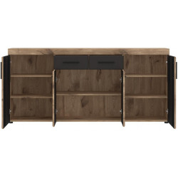 Komoda Grano GRNK03 Meble Wójcik Kolekcja Grano dąb viking/szary