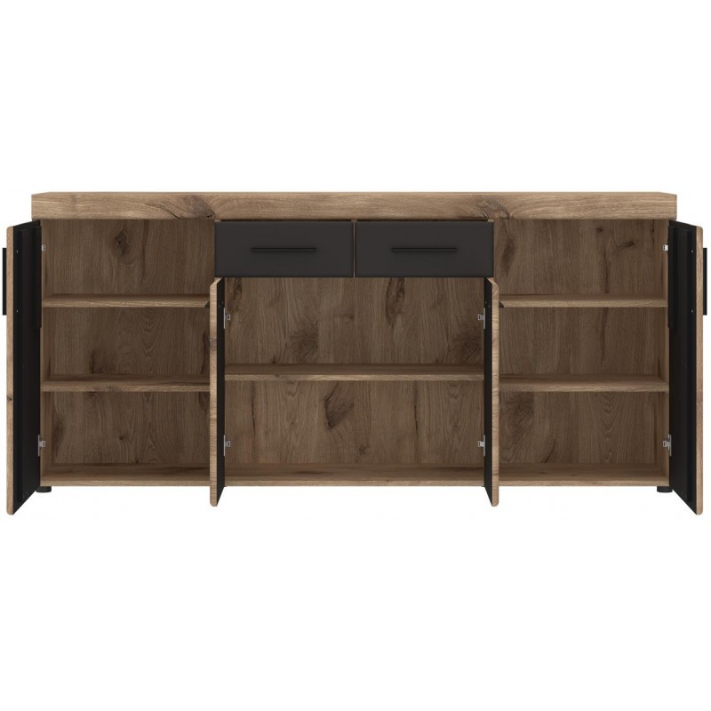 Komoda Grano GRNK03 Meble Wójcik Kolekcja Grano dąb viking/szary