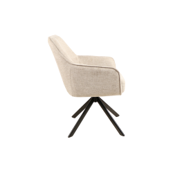 Krzesło obrotowe Notti Brego czarny stelaż/ jasny beż 31