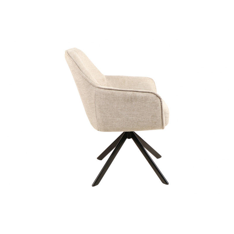 Krzesło obrotowe Notti Brego czarny stelaż/ jasny beż 31