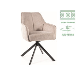 Krzesło obrotowe Notti Brego czarny stelaż/ jasny beż 31