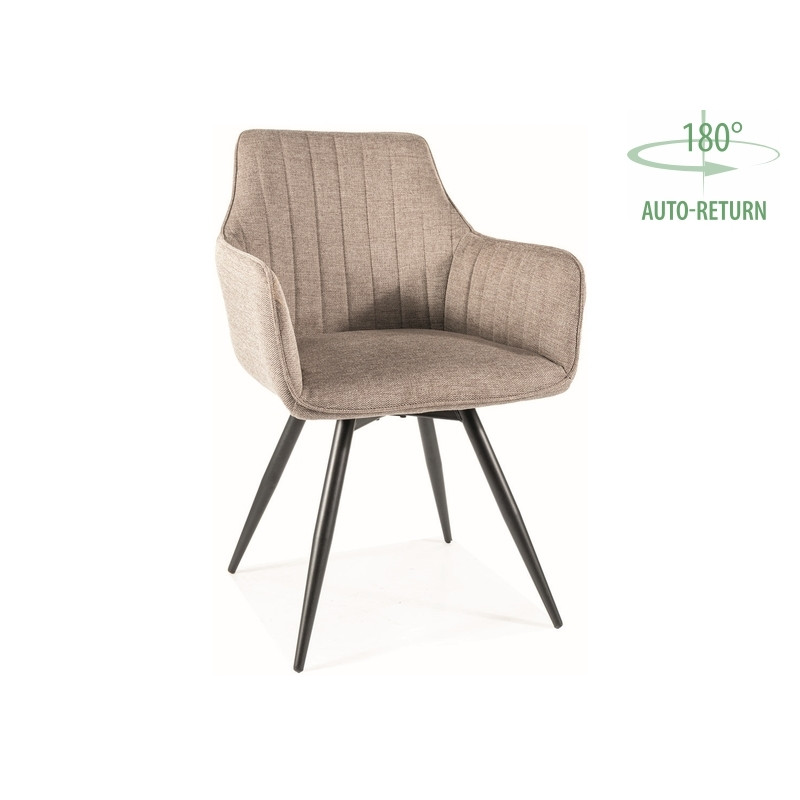 KRZESŁO BALLO BREGO STELAŻ CZARNY / BEŻ 34