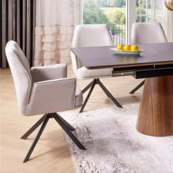 Krzesło obrotowe Hugo Brego 22 jasny beż