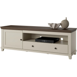 Szafka RTV Evora Typ 40 Beż/Ciemne Drewno Helvetia Wieruszów