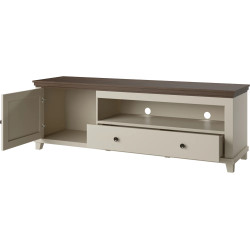 Szafka RTV Evora Typ 40 Beż/Ciemne Drewno Helvetia Wieruszów