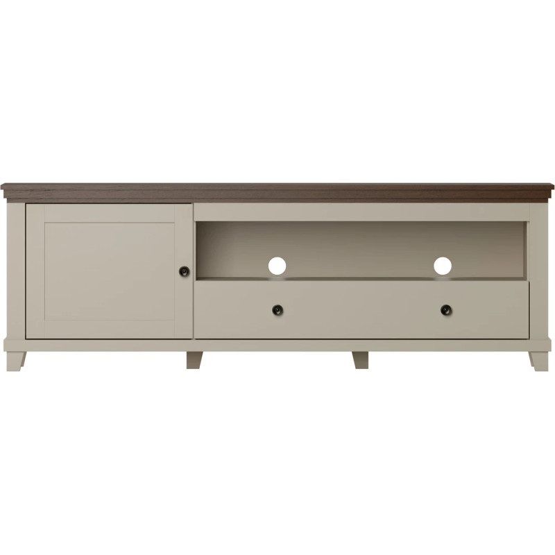 Szafka RTV Evora Typ 40 Beż/Ciemne Drewno Helvetia Wieruszów