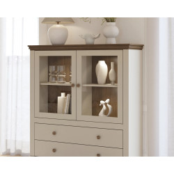 Komoda wysoka Evora Typ 46 Beż/Ciemne Drewno Helvetia Wieruszów