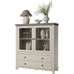 Komoda wysoka Evora Typ 46 Beż/Ciemne Drewno Helvetia Wieruszów