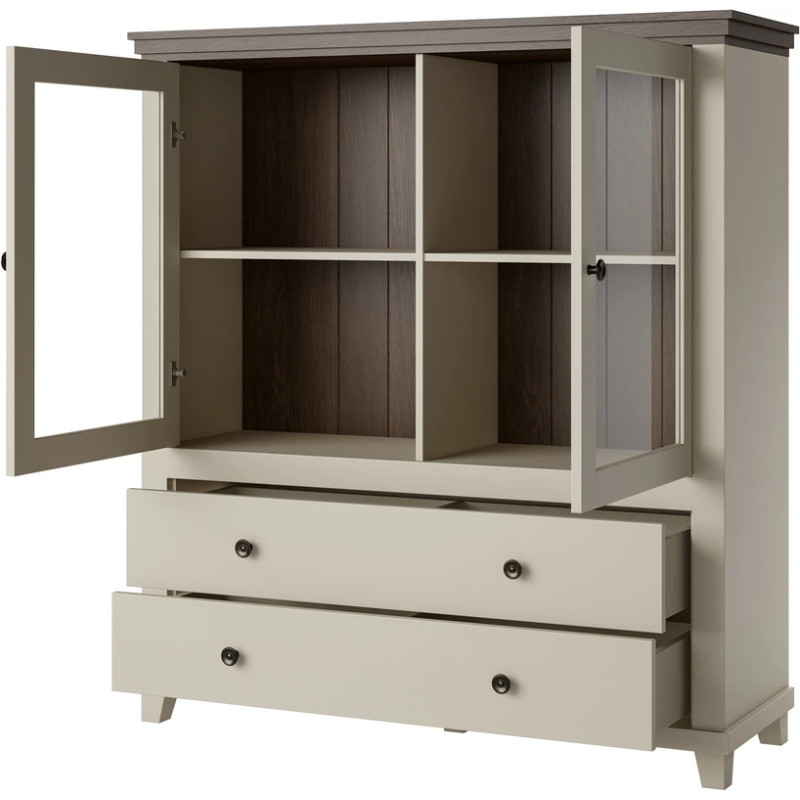 Komoda wysoka Evora Typ 46 Beż/Ciemne Drewno Helvetia Wieruszów