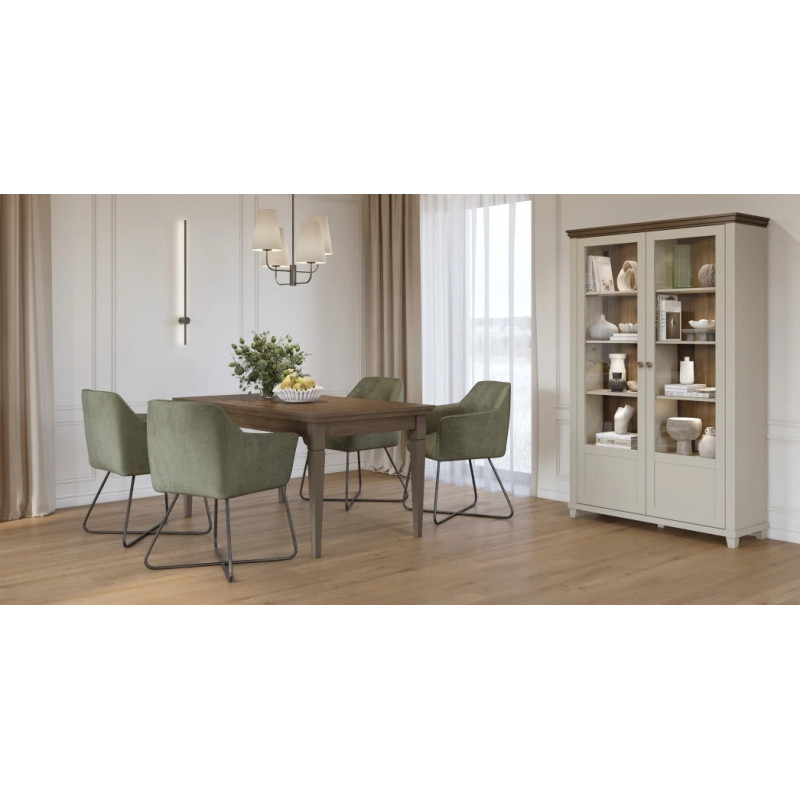 Komoda wysoka Evora z witryną 126 cm | Kup teraz